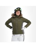 Miniaturansicht Almgwand, Stongerhohe Skijacke Damen olive grau, grün 