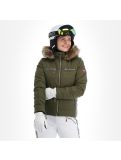 Miniaturansicht Almgwand, Stongerhohe Skijacke Damen olive grau, grün 