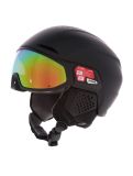 Miniaturansicht Alpina, Alto Q-Lite Skihelm mit Visier Unisex Black Matt (Gold Mirror) schwarz 