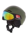 Miniaturansicht Alpina, Alto Q-Lite Skihelm mit Visier Unisex Olive Matt grün 