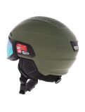 Miniaturansicht Alpina, Alto Q-Lite Skihelm mit Visier Unisex Olive Matt grün 