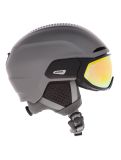 Miniaturansicht Alpina, Alto QV Skihelm mit Visier Unisex Gunmetal Matt Zilver 