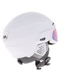 Miniaturansicht Alpina, Alto QV Skihelm mit Visier Unisex White Matt (Ice Blue) weiß 