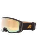 Miniaturansicht Alpina, Bivio Q Skibrille Unisex Black Gold Matt Goud, schwarz 