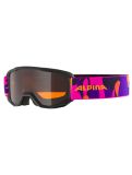 Miniaturansicht Alpina, Scarabeo Jr. Skibrille Kinder Black-Pink Matt rosa, schwarz 