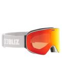 Miniaturansicht Bliz, Flow Skibrille Unisex Matte Light Grey - Brown w Red Multi grau 