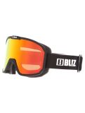 Miniaturansicht Bliz, Rave Skibrille Unisex Matte Black - Brown w Red Multi schwarz 