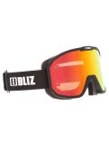 Miniaturansicht Bliz, Rave Skibrille Unisex Matte Black - Brown w Red Multi schwarz 