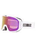 Miniaturansicht Bliz, Rave Skibrille Unisex Matte White - Brown w Pink Multi weiß 