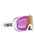 Miniaturansicht Bliz, Rave Skibrille Unisex Matte White - Brown w Pink Multi weiß 