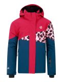 Miniaturansicht Dare2b, Humour III Skijacke Kinder Berry Pink / Dusty Rose Cheetah Print / Moonlight Denim blau, rosa 