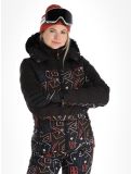 Miniaturansicht Degre7, Traqui Print Skijacke Damen Black schwarz 