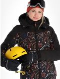 Miniaturansicht Degre7, Traqui Print Skijacke Damen Black schwarz 