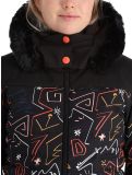 Miniaturansicht Degre7, Traqui Print Skijacke Damen Black schwarz 