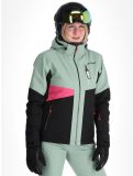 Miniaturansicht Maier Sports, Vidra Skijacke Damen Black / Luscious Moss / Pink Flambé grün, rosa, schwarz 