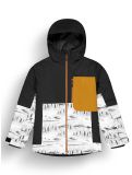 Miniaturansicht Picture, Daumy Skijacke Kinder Black Mood Print Honey blau, orange, schwarz 