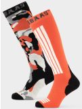 Miniaturansicht Poederbaas, Camo Ski Socks 2-pack Skisocken 2-pack Unisex Orange Multi mehrfarbig, orange 