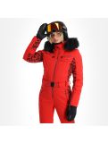 Miniaturansicht Poivre Blanc, Stretch Ski Overall Skianzug Damen leopard scarlet rot 