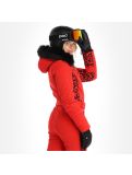 Miniaturansicht Poivre Blanc, Stretch Ski Overall Skianzug Damen leopard scarlet rot 