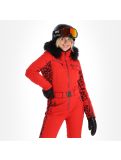 Miniaturansicht Poivre Blanc, Stretch Ski Overall Skianzug Damen leopard scarlet rot 