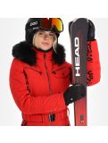 Miniaturansicht Poivre Blanc, Stretch Ski Overall Skianzug Damen leopard scarlet rot 