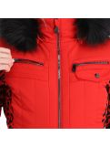 Miniaturansicht Poivre Blanc, Stretch Ski Overall Skianzug Damen leopard scarlet rot 