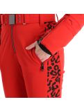 Miniaturansicht Poivre Blanc, Stretch Ski Overall Skianzug Damen leopard scarlet rot 