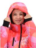 Miniaturansicht Superdry, Hooded Ski Boxy Puffer Skijacke Damen Brush Camo Coral rosa 