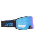 Miniaturansicht Uvex, Pwdr FM Skibrille Kinder Black Matt / Mirror Blue blau, schwarz 