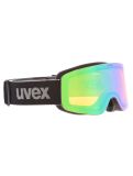 Miniaturansicht Uvex, Pwdr FM Skibrille Kinder Black Matt/ Mirror Green grün, schwarz 