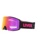 Miniaturansicht Uvex, Pwdr FM Skibrille Kinder Black Matt / Mirror Pink rosa, schwarz 