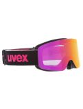 Miniaturansicht Uvex, Pwdr FM Skibrille Kinder Black Matt / Mirror Pink rosa, schwarz 