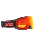 Miniaturansicht Uvex, Pwdr FM Skibrille Kinder Black Matt / Mirror Red rot, schwarz 