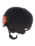 Miniaturansicht Uvex, Wanted Visor Skihelm mit Visier Unisex Black Matt/ Mirror Red schwarz 