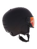 Miniaturansicht Uvex, Wanted Visor Skihelm mit Visier Unisex Black Matt/ Mirror Red schwarz 