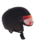 Miniaturansicht Uvex, Wanted Visor Skihelm mit Visier Unisex Black Matt/ Mirror Red schwarz 