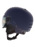 Miniaturansicht Uvex, Wanted Visor Women Edition Skihelm mit Visier Unisex Polar Sparkle / Mirror Gold blau 