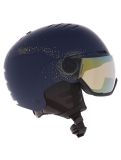 Miniaturansicht Uvex, Wanted Visor Women Edition Skihelm mit Visier Unisex Polar Sparkle / Mirror Gold blau 