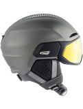 Miniaturansicht Alpina, ORO QV Mips Skihelm mit Visier Unisex Gunmetal Matt grau 