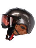 Miniaturansicht Kask, Elite Pro Skihelm, carbon braun-gold mirror visier