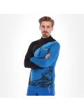 Miniaturansicht Spyder, Rival zip T-neck, Pullover, Herren, blau/schwarz