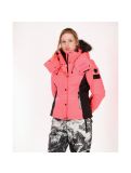 Miniaturansicht Superdry, Snow Puffer Skijacke, Damen, fluro koralle/schwarz 