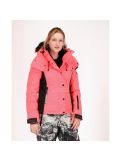 Miniaturansicht Superdry, Snow Puffer Skijacke, Damen, fluro koralle/schwarz 