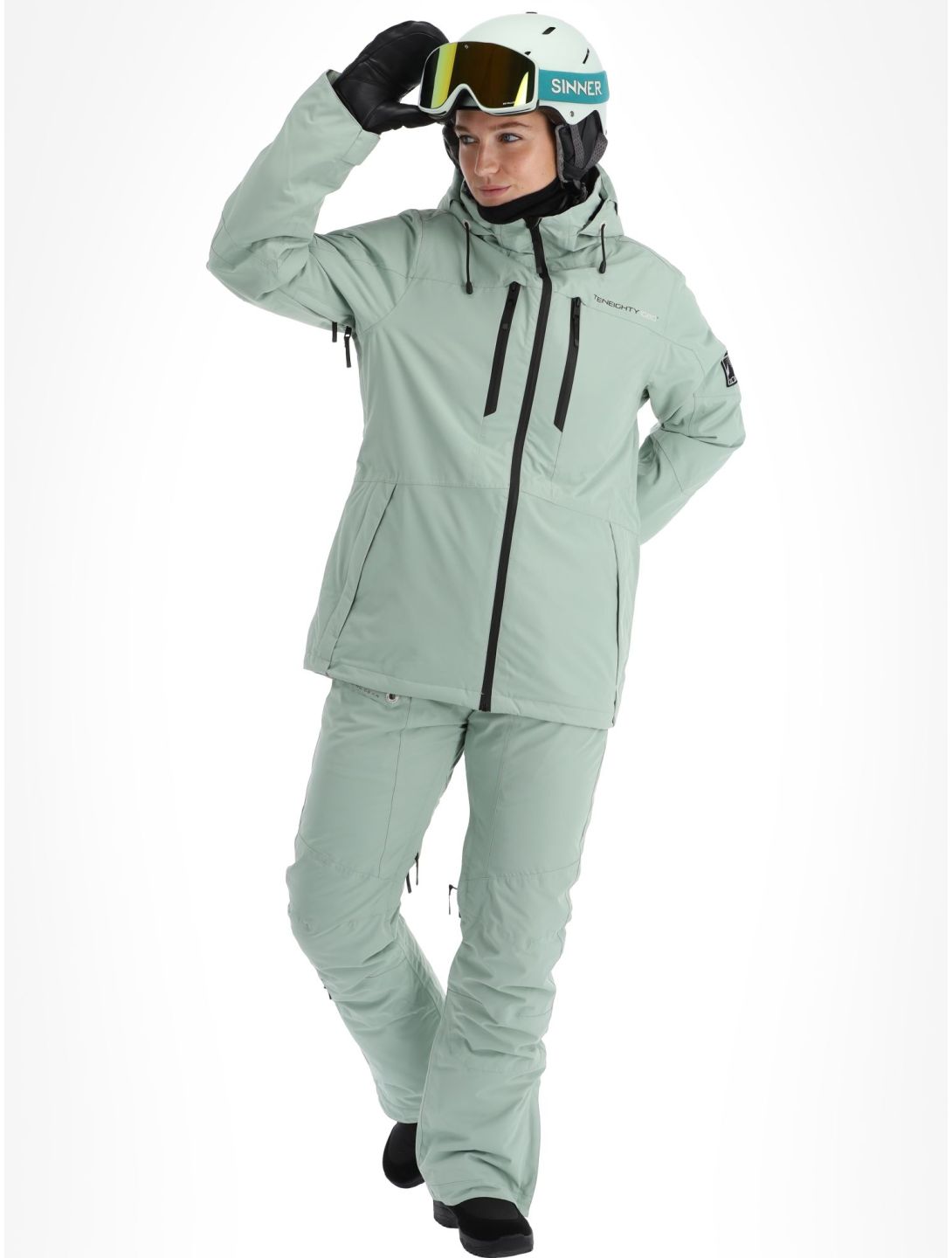 1080, Barb-T Skijacke Damen Green Milieu grün 