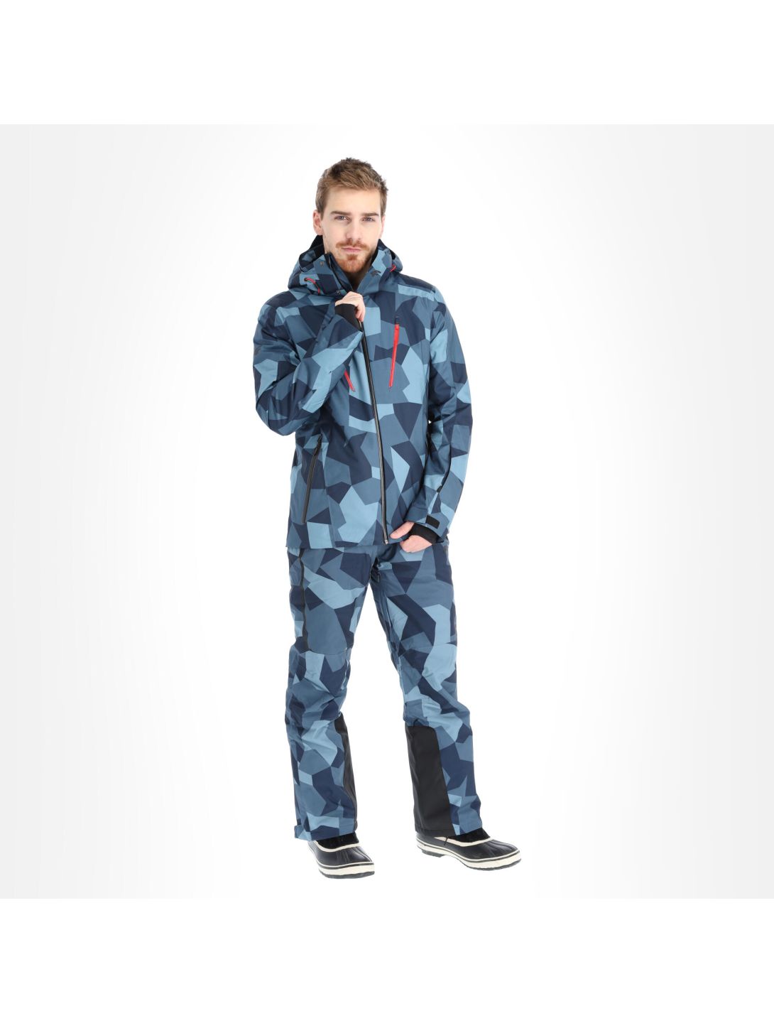 4F, H4Z20-KUMN007 Skijacke Herren camouflage blau