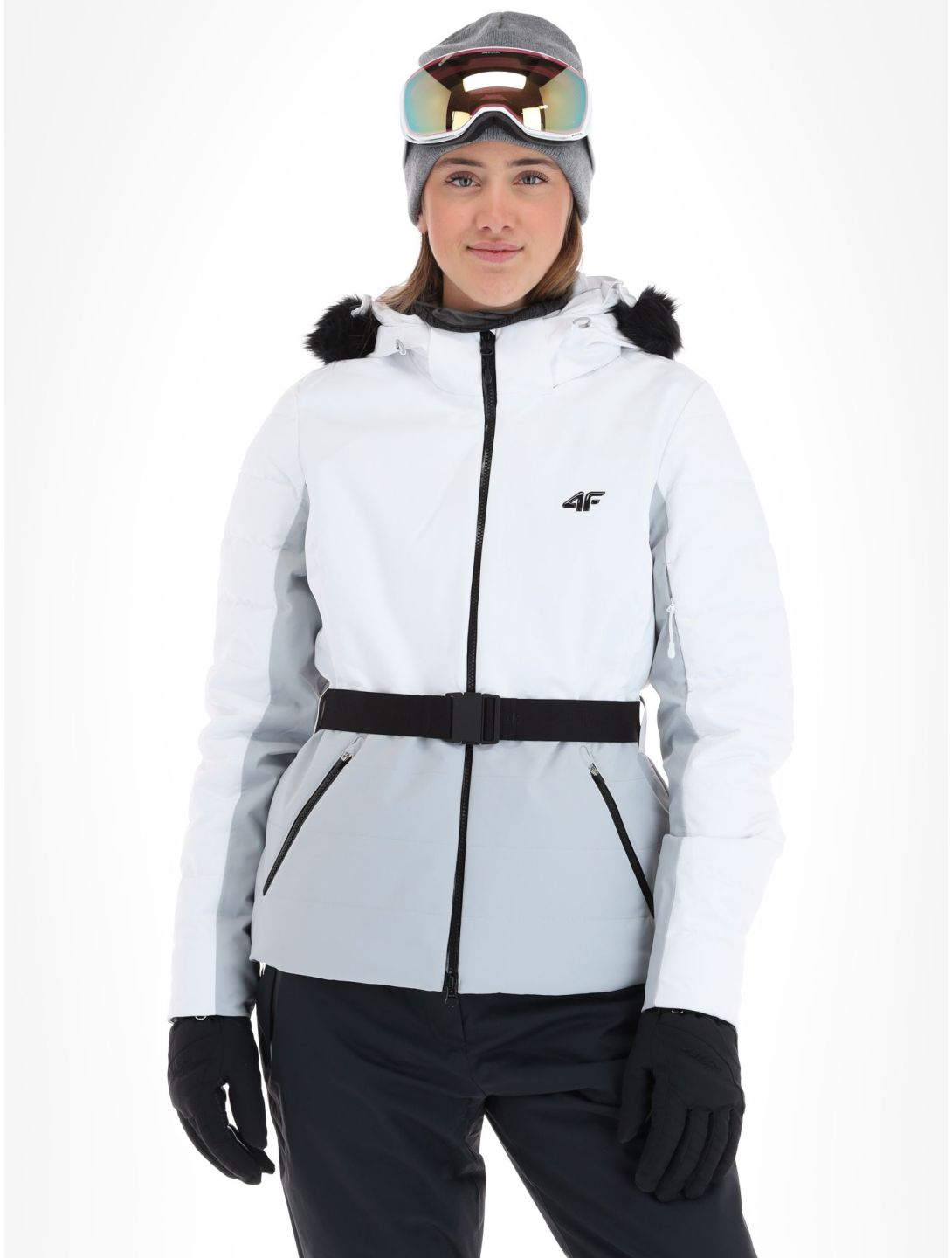 4F, Technical Jacket  F337 Skijacke Damen Cold Light Grey grau 