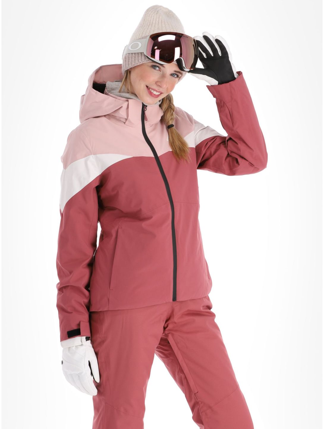 4F, Technical Jacket  F344 Skijacke Damen Dark Pink beige, rosa 