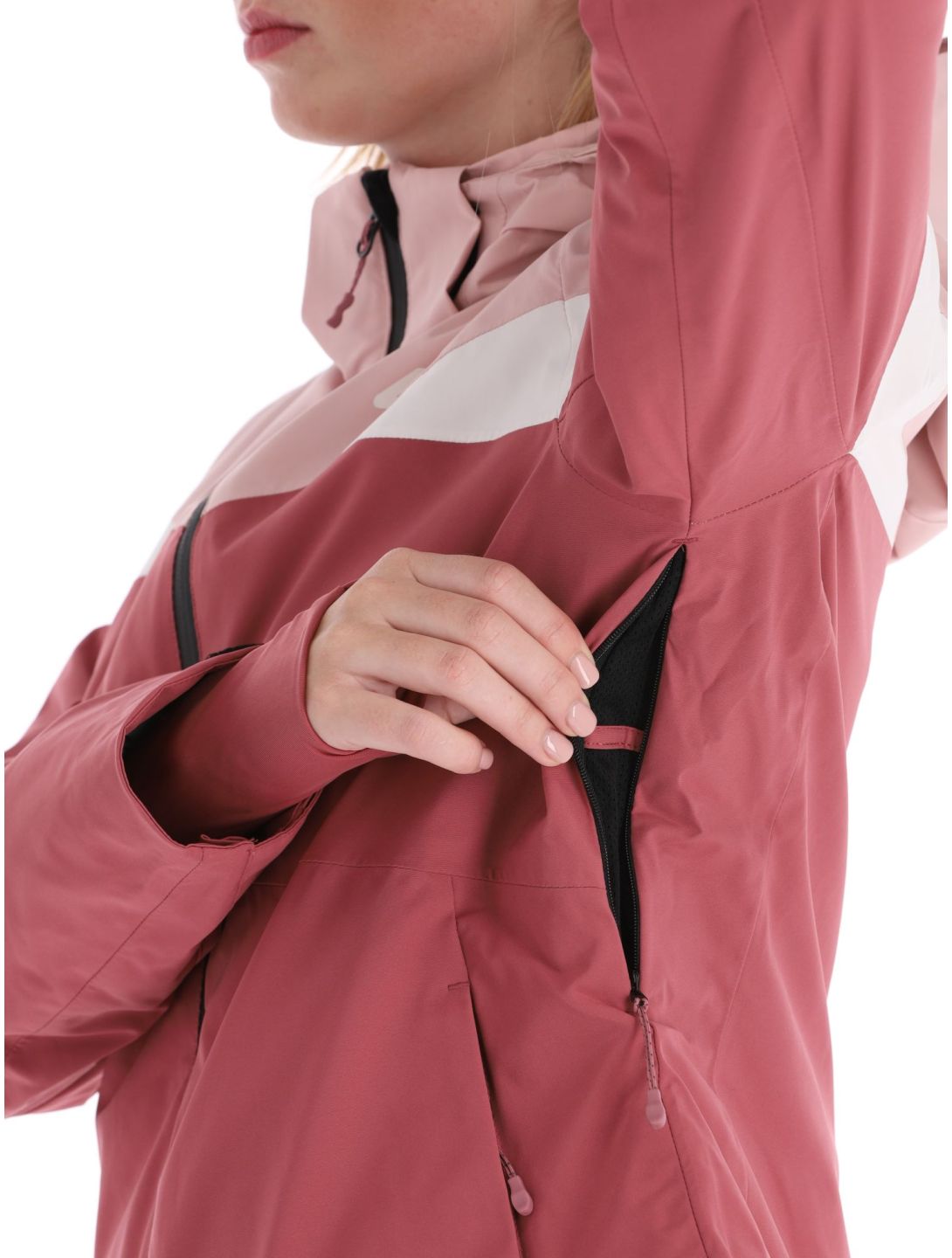 4F, Technical Jacket  F344 Skijacke Damen Dark Pink beige, rosa 