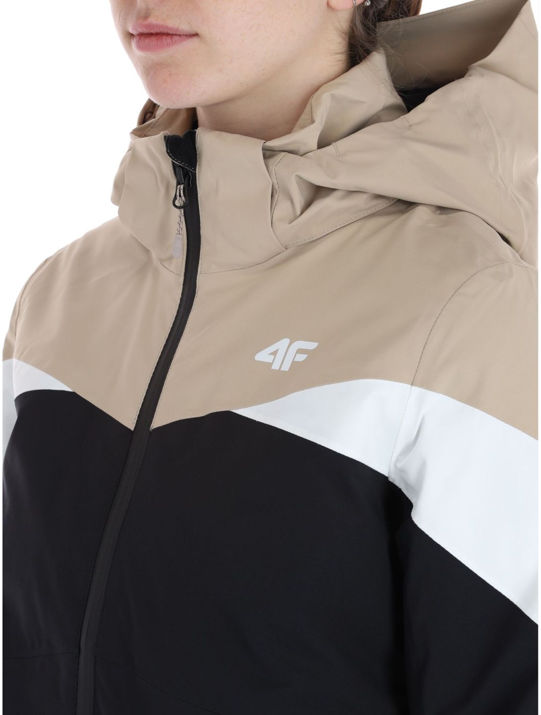 4F, Technical Jacket  F344 Skijacke Damen Light Brown braun, schwarz 