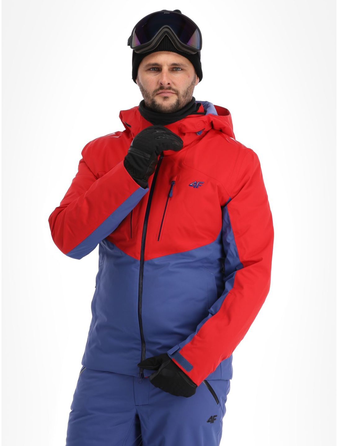 4F, Technical Jacket  M284 Skijacke Herren Dark Red blau, rot 